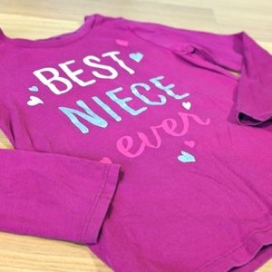 💜 4 for $20 💜 Carter's "best niece ever" long sleeve shirt, 4T